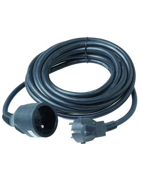Rallonge Elec 3g1.5 Pvc 5m Noir - PROFILE