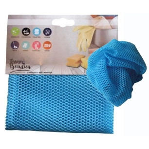 Filet Bleu Maille Recurant 34x34cm - TISSAGES DE BEAULIEU