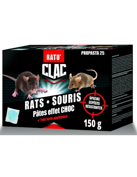 Clac Raticide Pates Effet Choc 150g - CLAC