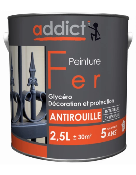 Peinture Fer 2.5 litres blanc - ADDICT