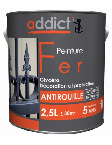 Peinture Fer 2.5 litres noir - ADDICT