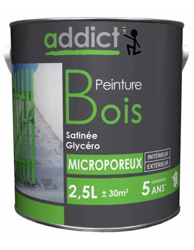 Peinture Bois 2.5 litres blanc casse - ADDICT
