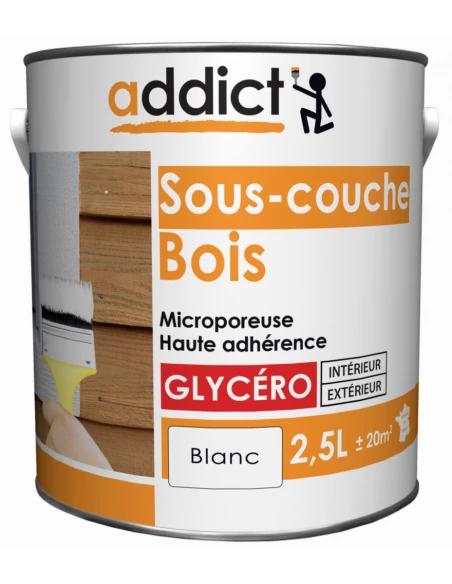 Peinture Sous-couche bois 2.5l blanc - ADDICT