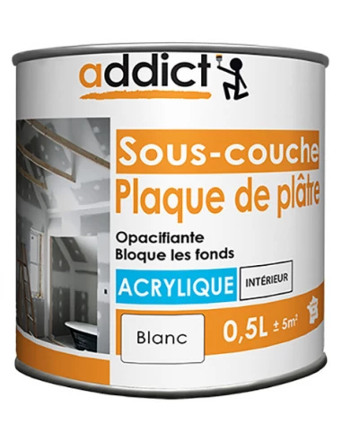 Peinture Sous-couche acrylique 0.5 litre blanc - ADDICT