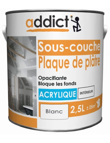 Peinture Sous-couche acrylique 2.5 litres blanc - ADDICT