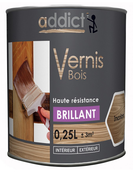 Addict Vernis Bois Brillant 250ml Incolore - ADDICT