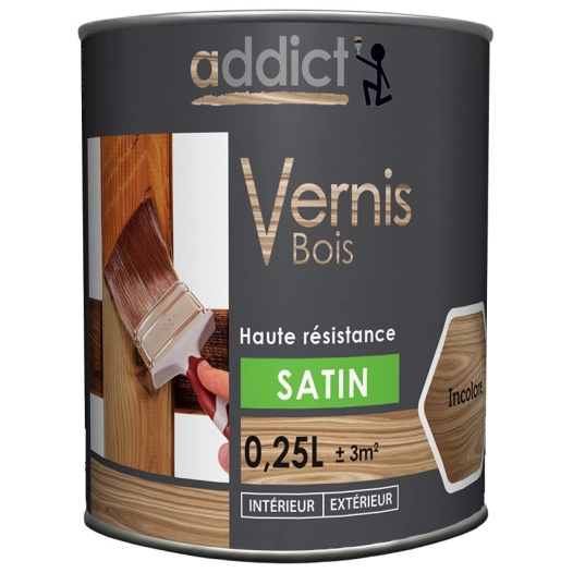 Vernis Bois Satiné 250ml Chêne Clair - ADDICT
