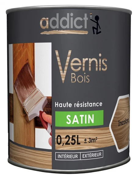Vernis Bois Satiné 250ml Chêne Clair - ADDICT