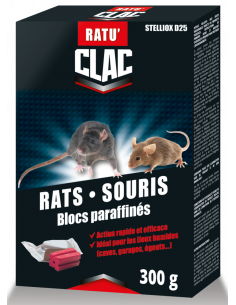Raticide Protecta Blocs 300g - Action Rapide - Idéal Milieu Humide - Neuf