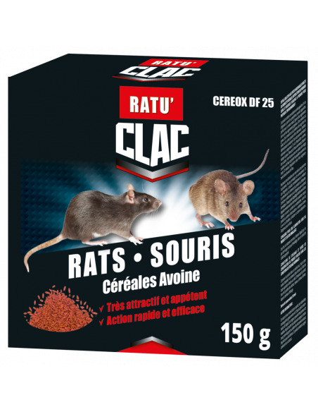 Clac Raticide Cereales Avoine 150g - CLAC