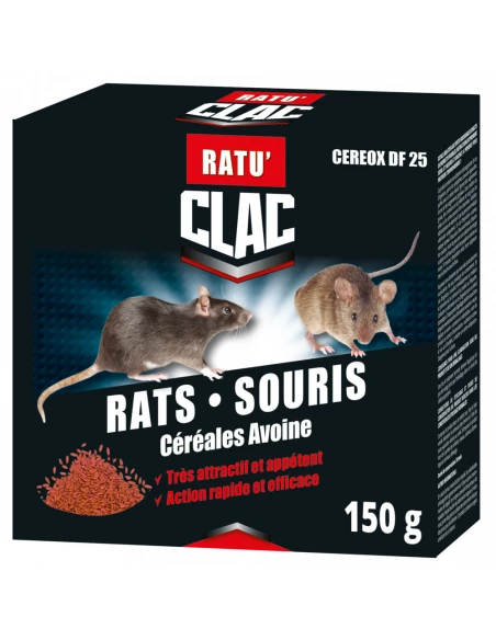 Clac Raticide Cereales Avoine 150g - CLAC