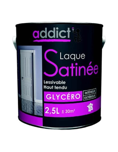 Peinture Laque glycéro satin 2.5 litres blanc casse - ADDICT