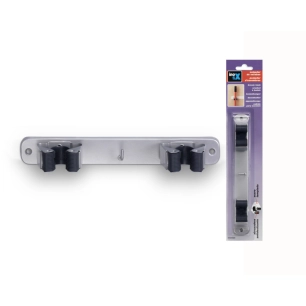 Support Pour 2 Balais Chrome Mat - INOFIX