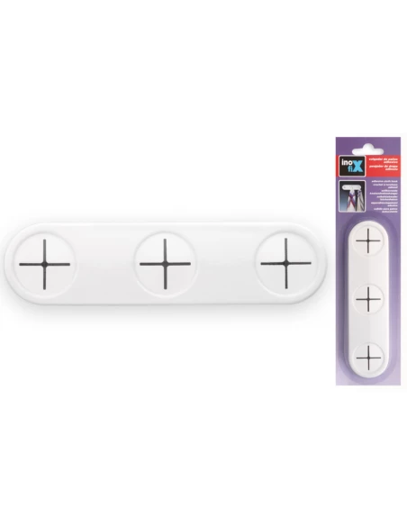 Patere Torchons De Cuisine Adhesive Blanche (BLISTER) Inofix