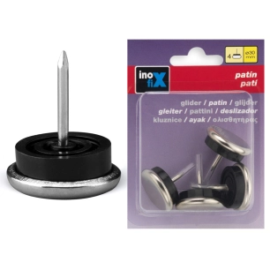 Patin Metalx4 Clou Diam 30mm Acier - INOFIX