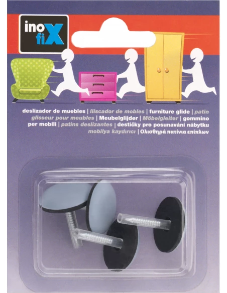 Patins Glissx4 Meuble Diam22 Gris - INOFIX