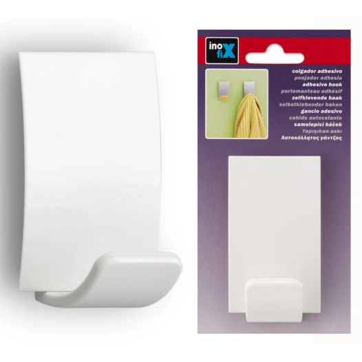 Portemanteau Adhesif. Blanc - INOFIX