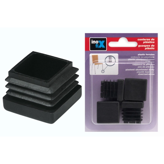 Embout X4 Interieur Carre 25mm Noir - INOFIX