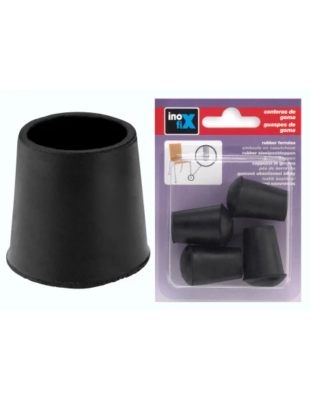 Embout Caoutchoux4 Pour Diam17 Noir - INOFIX
