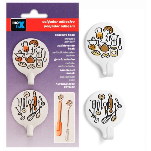 Crochet Adhx2 Rond Deco Cuisine - INOFIX