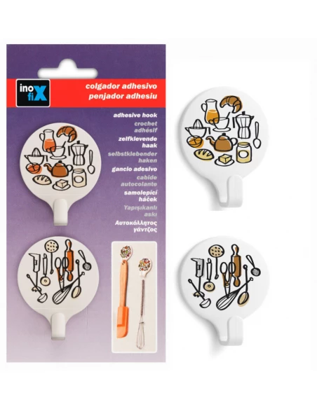 Crochet Adhx2 Rond Deco Cuisine - INOFIX