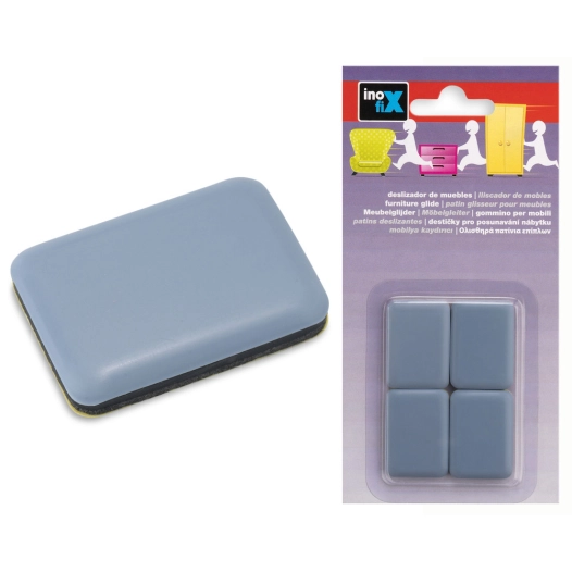 Patins Glissx4 Meuble 35x25mm Gris - INOFIX