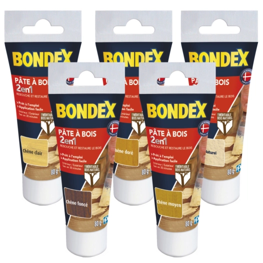 Pate A Bois Chene Fonce Tube 80g - BONDEX