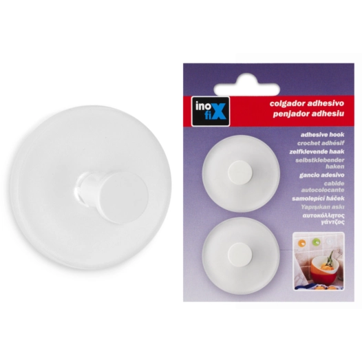 Crochet Adhx2 Rond Demitranspar Blc - INOFIX