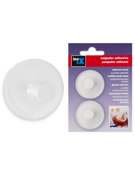 Crochet Adhx2 Rond Demitranspar Blc - INOFIX