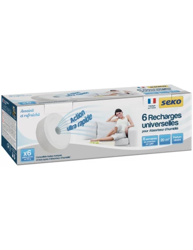 Recharges Galet 6x500g neutre pour absorbeur d'humidité - SODEPAC