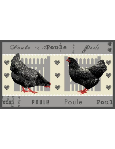 Tapis Velvet Poule 2 45x75cm sur cintre - MERCURY