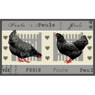 Tapis Velvet Poule 2 45x75cm sur cintre - MERCURY