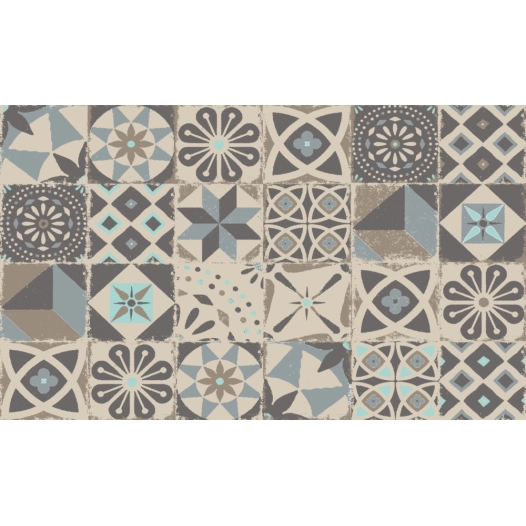 Tapis Velvet Car Cim Blue Taup45x75 - MERCURY