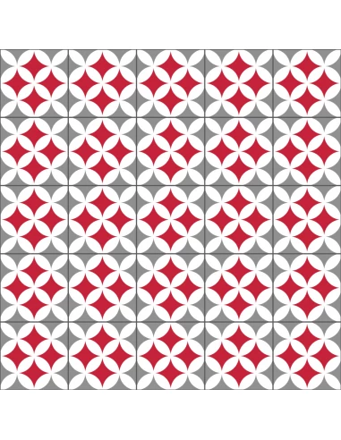 Carrelage Adhesif 3d Odense Rouge - ACCESS DECO
