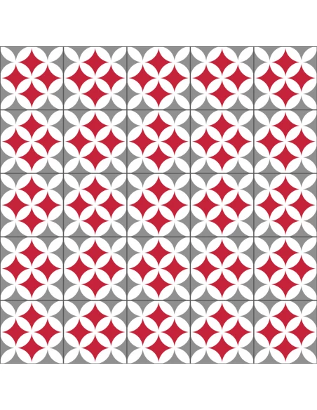 Carrelage Adhesif 3d Odense Rouge - ACCESS DECO