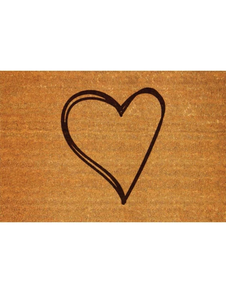Tapis Country Faux Coco Heart55x70 - MERCURY