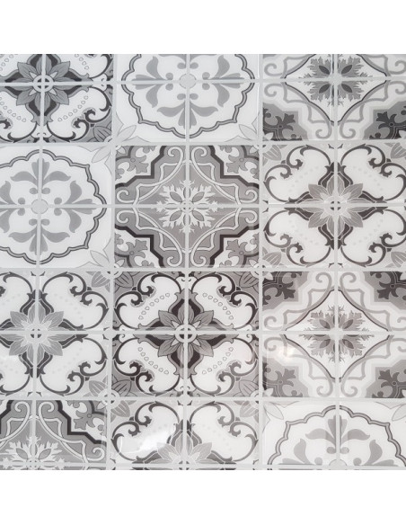 15 Carrelage Adhesif 3d Vintage Noir - ACCESS DECO