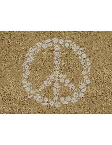 Tapis Country Ss B Peace Gris 55x70 - MERCURY