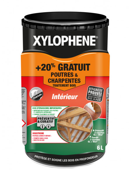 Xylophène Poutre et Charpente 5 litres +20% - XYLOPHENE