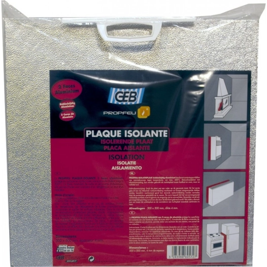 Plaque Isolante Alu 500x500 4mm - GEB FEU