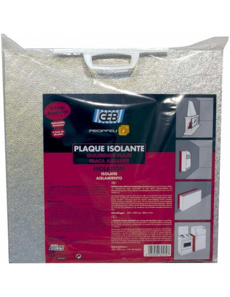 Plaque Isolante Alu 500x500 4mm - GEB FEU
