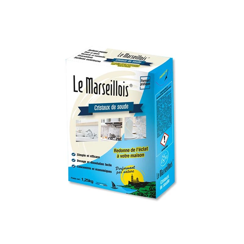 Cristaux de soude 1kg - LE MARSEILLOIS