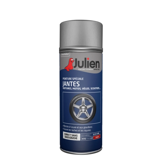 Peinture aérosol Spécial Jantes - Brillant Gris - 400 ml - Julien