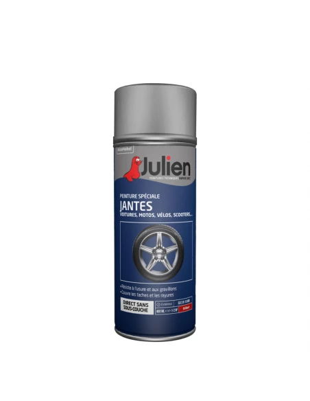 Peinture aérosol Spécial Jantes - Brillant Gris - 400 ml - Julien