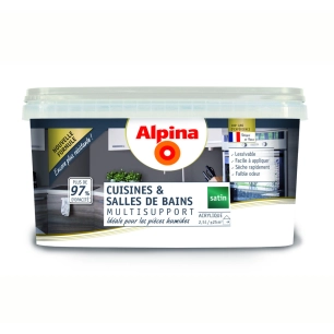 Peinture Cuisine & Bains 2.5 litres menthe glaciale - ALPINA