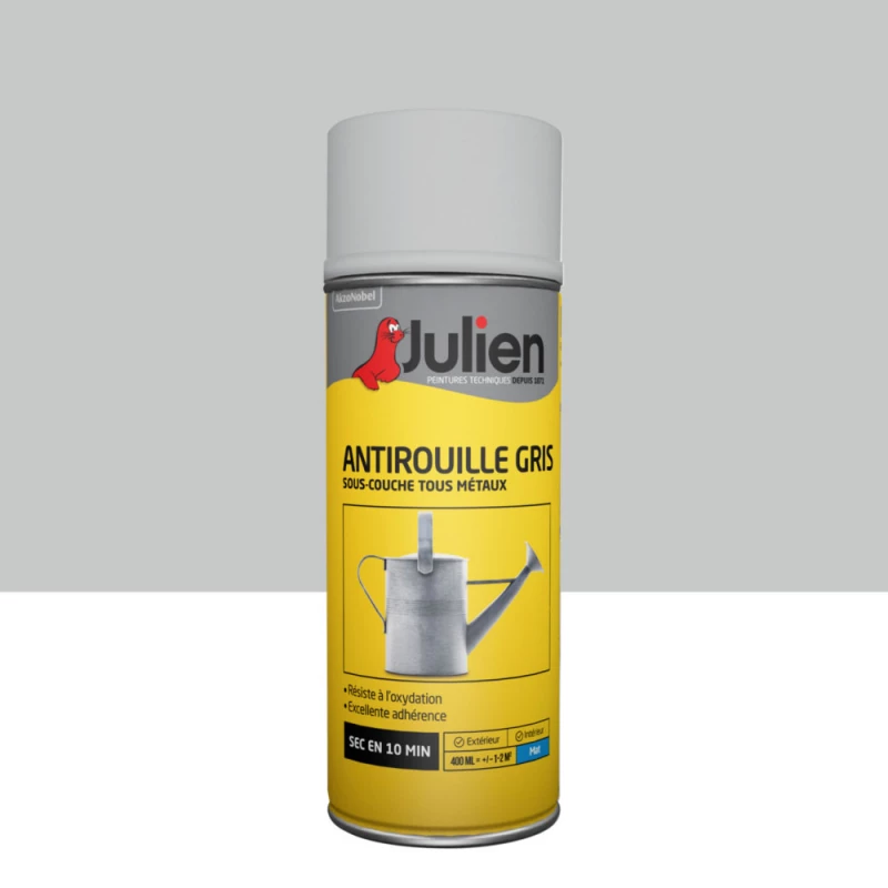 Aérosol Preparation Antirouille Gris 400ml - JULIEN
