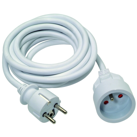 Rallonge Elec 3g1.5 Pvc 3m Blanc - PROFILE