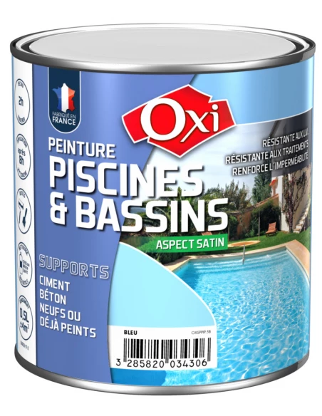 Peinture spéciale piscine 0.5 litre bleu - OXI