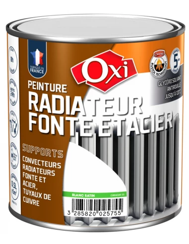 Peinture OXI Radiateur Fonte et Acier 0.5 Litre blanc - OXI