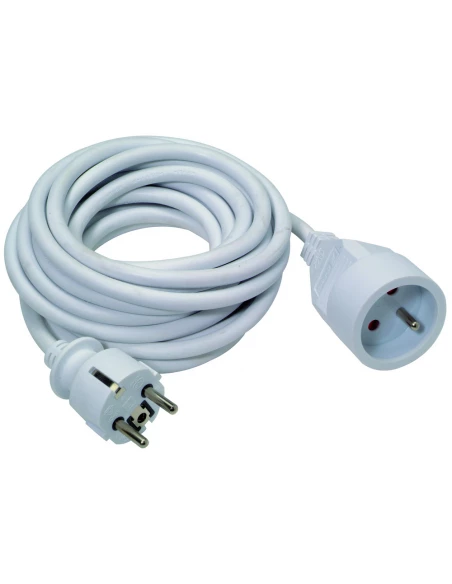 Rallonge Elec 3g1.5 Pvc 5m Blanc - PROFILE